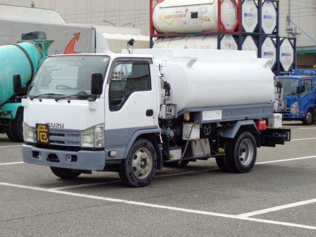 H26 いすゞエルフ 4KLタンクローリー(2室) Wホースリール