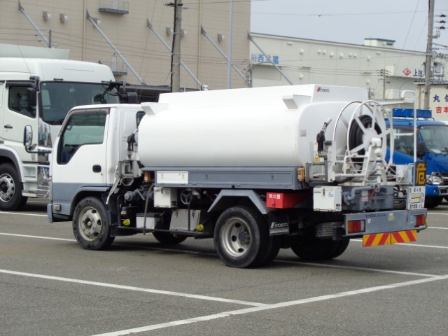 H26 いすゞエルフ 4KLタンクローリー(2室) Wホースリール