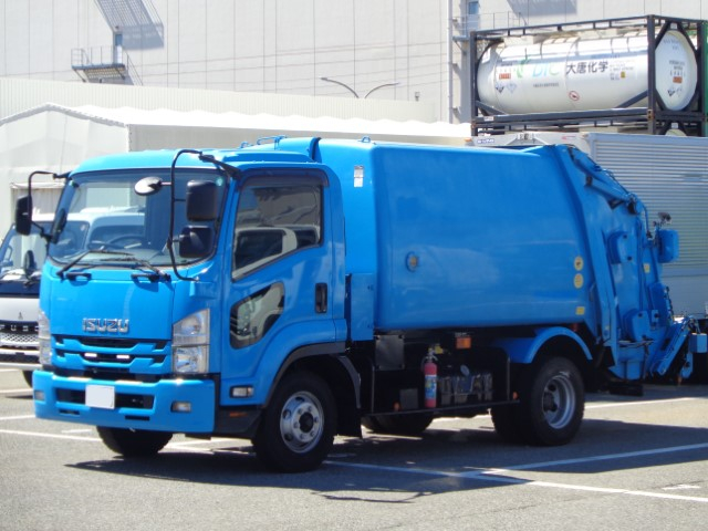 H29 いすゞフォワード 回転式塵芥車8.0立米 反転装置付き