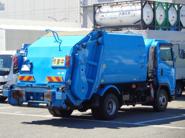 H29 いすゞフォワード 回転式塵芥車8.0立米 反転装置付き