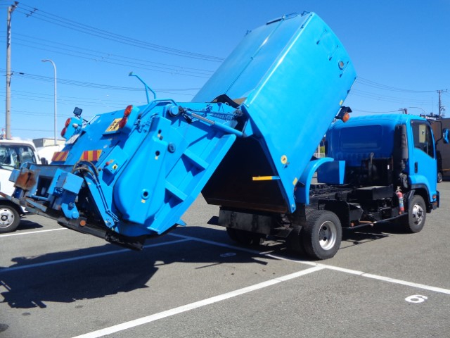 H29 いすゞフォワード 回転式塵芥車8.0立米 反転装置付き